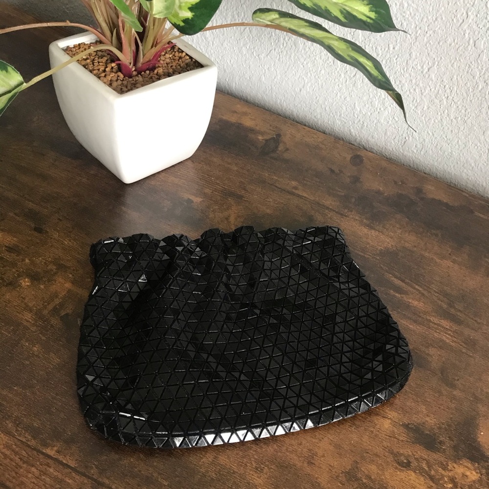 Holiday Fair Vintage Black Geometric Clutch